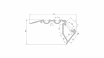 Lumines profile type Scala anodized silver, 2,02 m