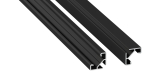 Profile LUMINES type ajar black anodized 1 m
