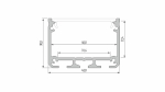 Lumines profile type ILEDO lacquered white, 2,02 m