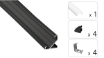 TEKKNI BARDE Set, black, frozen, 3 m 2.0