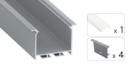 TEKKNI HEDE Set, silver, frozen cover, 3 m