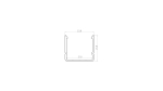 Lumines profile type RAI white lacquered, 1 m