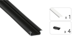 TEKKNI SELDE Set, black, transparent cover, 3 m 2.0