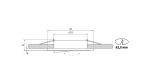 Ceiling lighting point fitting QUADRO glass square black