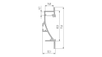 Lumines profile type Tiano lacquered white, 3 m