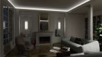 Lumines profile type CONVA lacquered white, 1 m
