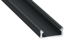 Lumines profile type D anodized black, 1 m