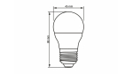 LED source E27 7W G45 Warm White