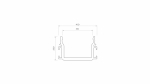 Lumines profile type Strada M1 anodized silver, 1 m