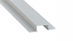 Profile LUMINES type HIRO silver anodized without perforation 3 m