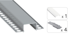 TEKKNI HORST Set, silver, milky cover, 3 m