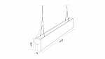 LUMINES DULIO Linear LED Luminaire - silver anodized - 4000K - 180cm