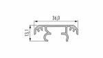 Lumines profile type Talia M1 lacquered black, 3 m