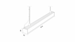 LUMINES ILEDO Linear LED Luminaire - white lacquered - 4000K - 60cm