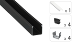 TEKKNI HELSE Set, black, milky cover, 3 m