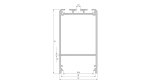 Lumines profile type CLARO anodized silver, 3 m