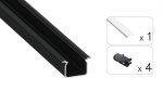 TEKKNI UHRE Set, black, transparent cover, 2.02 m