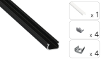 TEKKNI IKKE Set, black, frozen, 2.02 m
