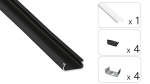 TEKKNI ORRE Set, black, milky cover, 3 m 2.0