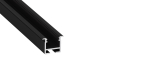 Lumines profile type inFLEXA lacquered black, 4,15 m
