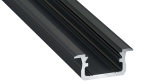 Lumines profile type B anodized black, 3 m