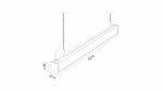 LUMINES DILEDA Linear LED Luminaire - white lacquered - 4000K - 120cm