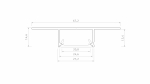 Profile LUMINES type Plato white lacquered 1 m