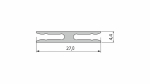 Lumines profile type Metro anodized silver, 1 m