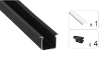 TEKKNI SKAGEN Set, black, transparent cover, 3 m 2.0