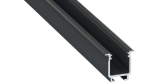 Lumines profile type W anodized black, 3 m