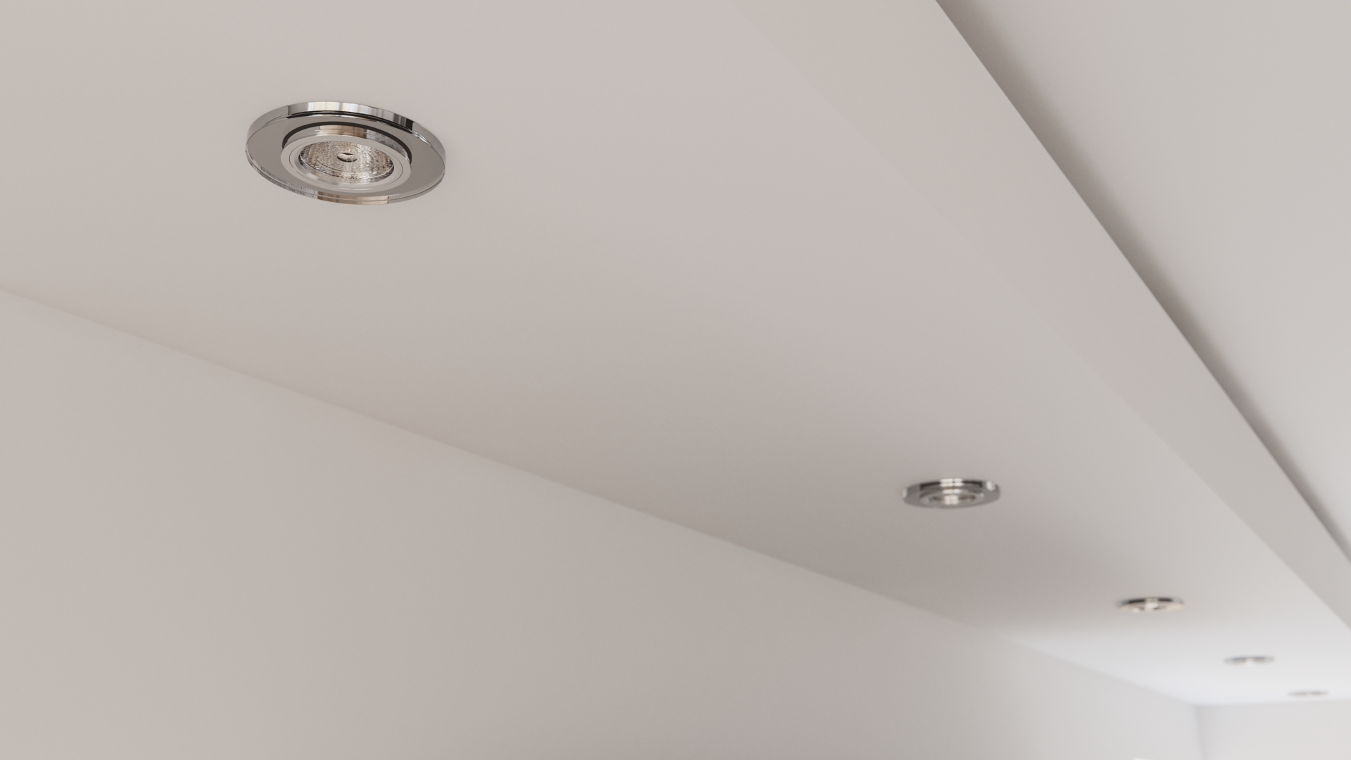 Recessed glass fixture