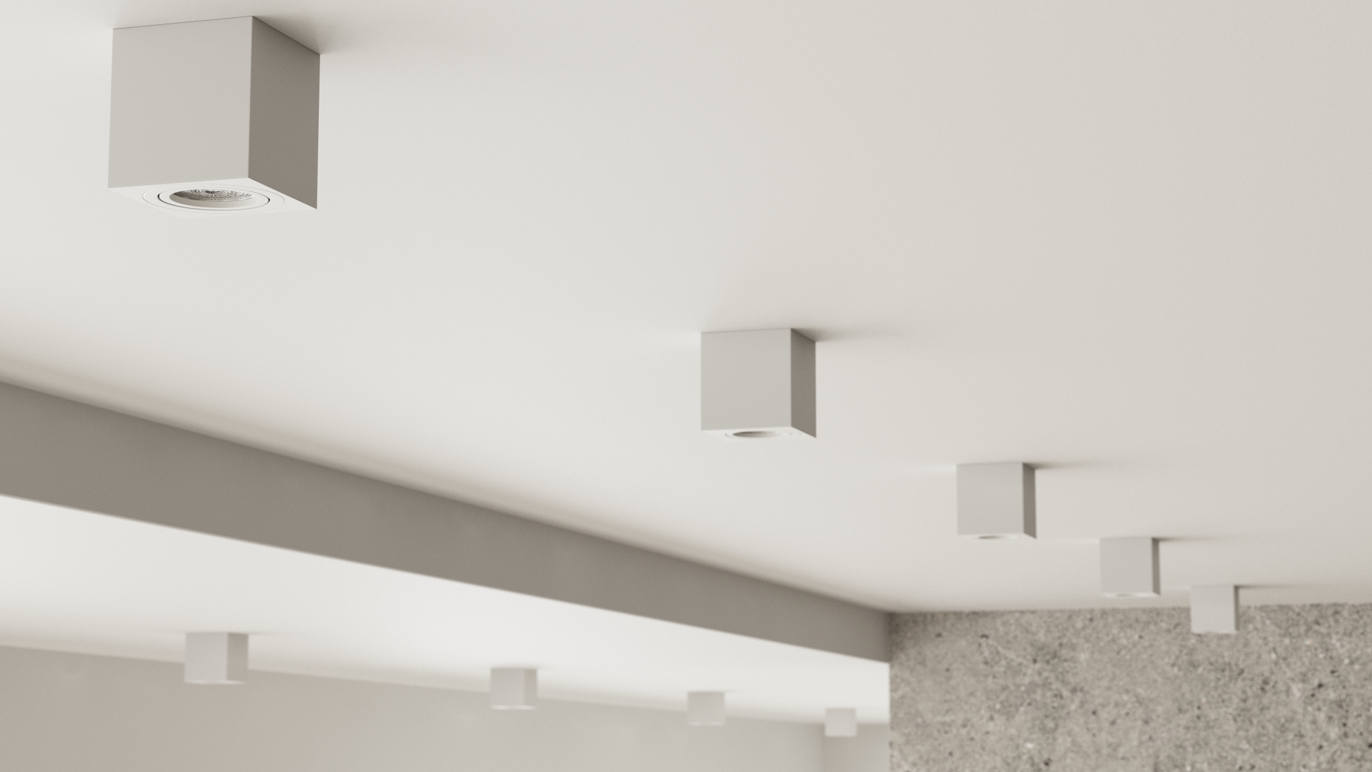 Square ceiling fixtures 84mm